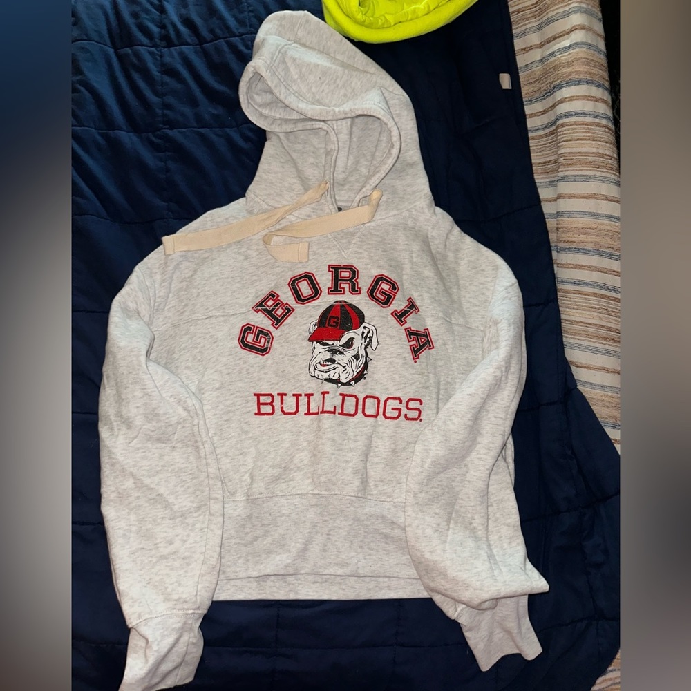 Georgia Bull dogs crop hoodie, size Large (12/14)